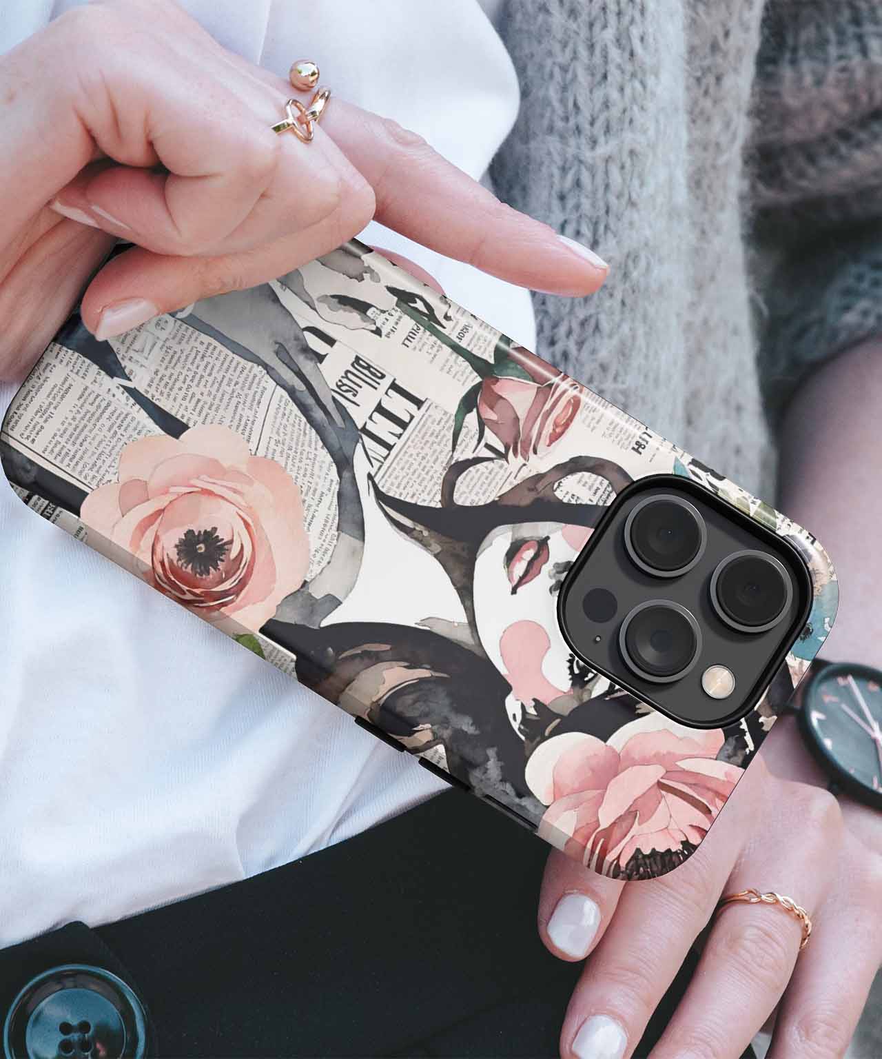 Ethereal Flower Queen with Vintage Flair iPhone case Case Cazify - Delivery Canada