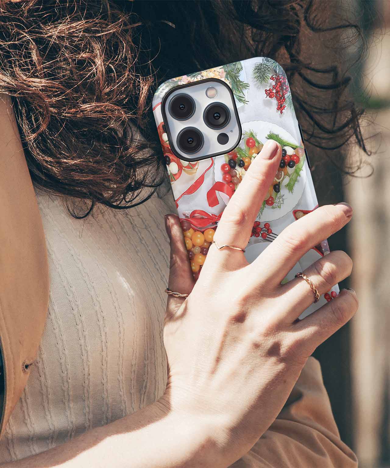 Festive Fruit Fiesta with Cheerful Dishes iPhone case Case Cazify - Delivery Canada