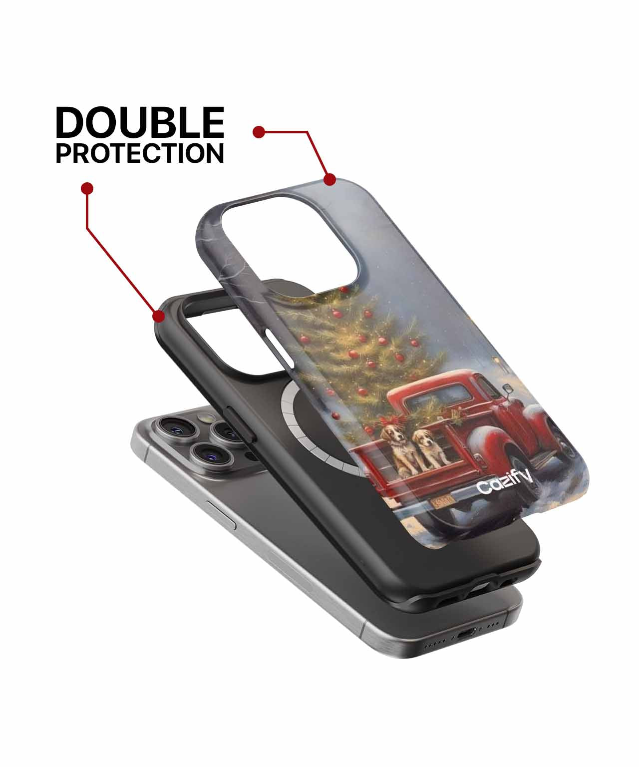 Festive Truck Full of Holiday Cheer iPhone case Case Cazify - Delivery Canada