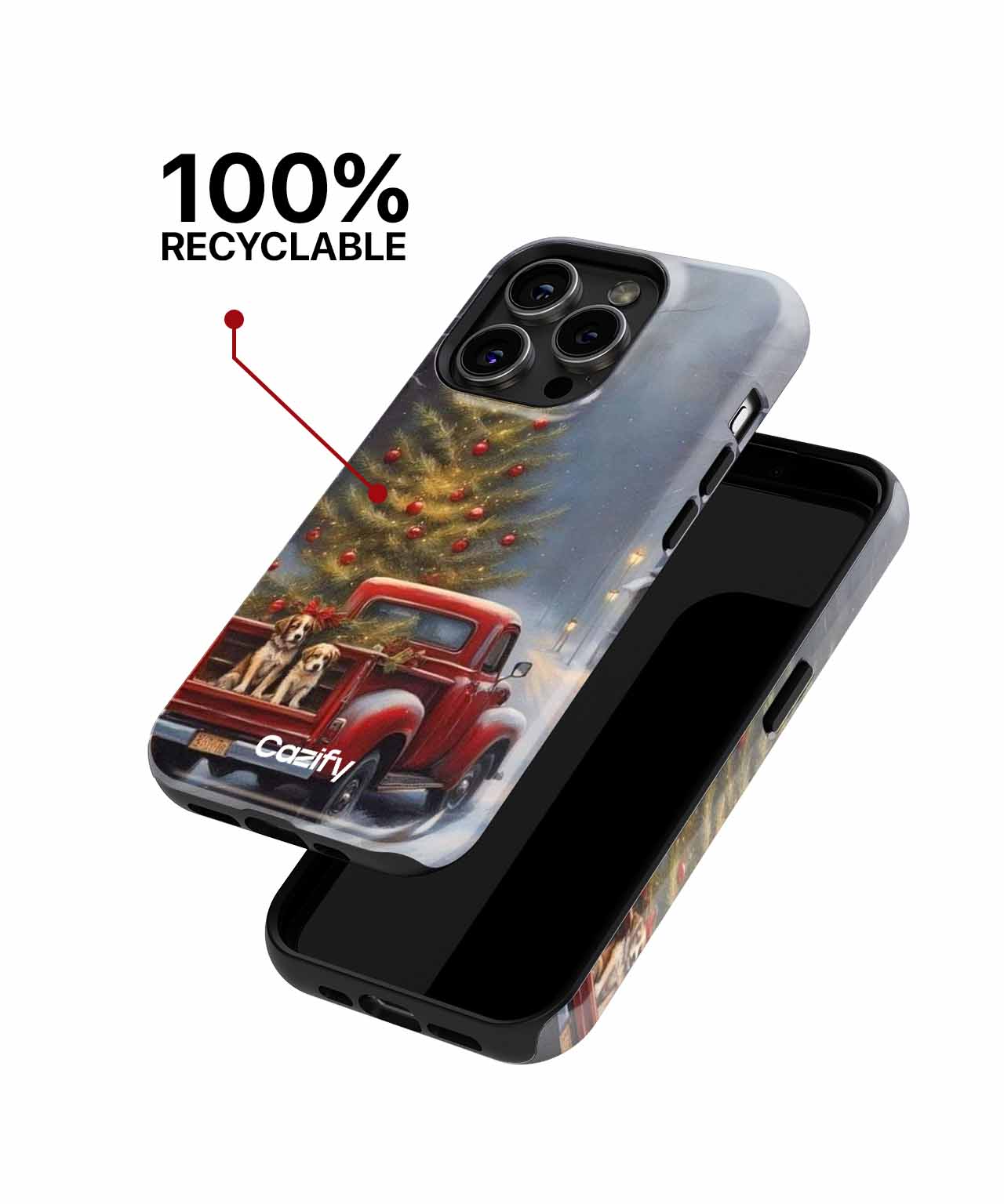 Festive Truck Full of Holiday Cheer iPhone case Case Cazify - Delivery Canada