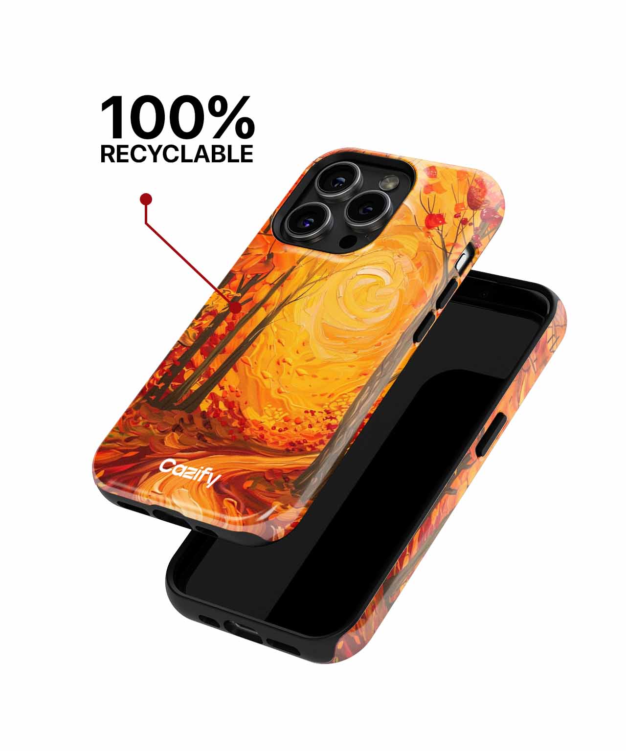 Fiery Autumn Pathway of Wonder iPhone case Case Cazify - Delivery Canada
