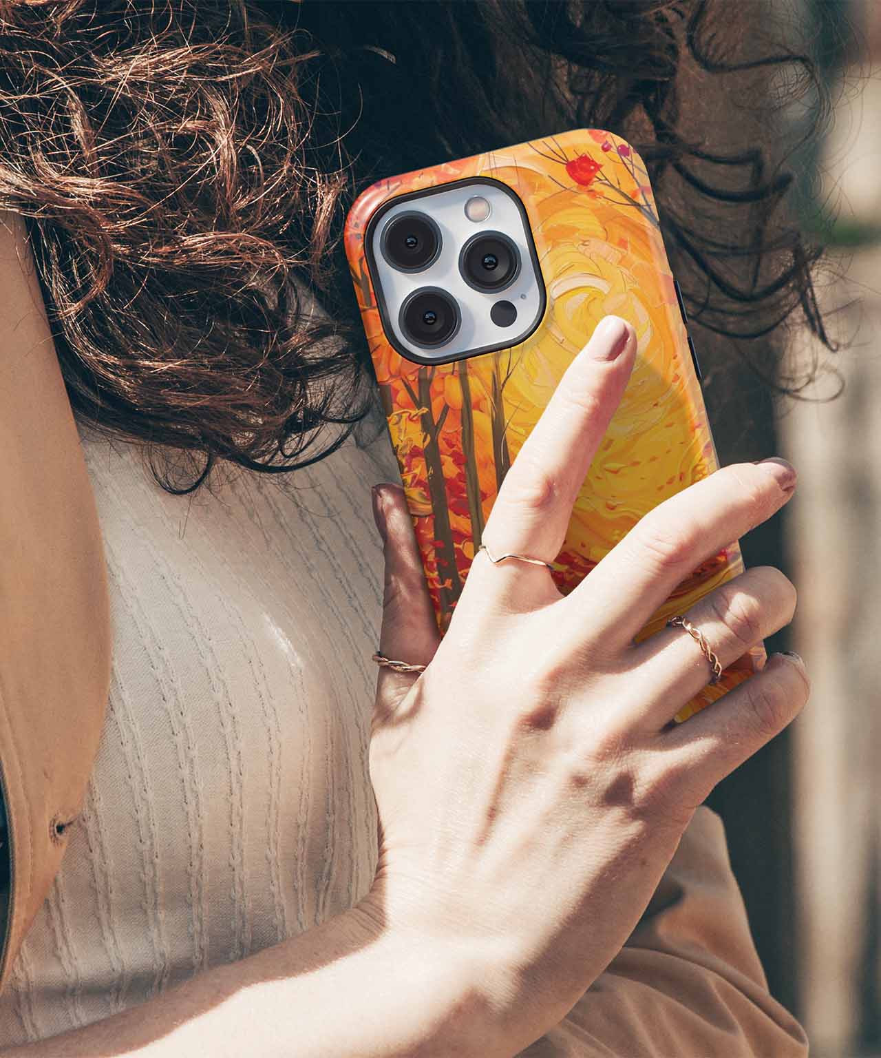 Fiery Autumn Pathway of Wonder iPhone case Case Cazify - Delivery Canada