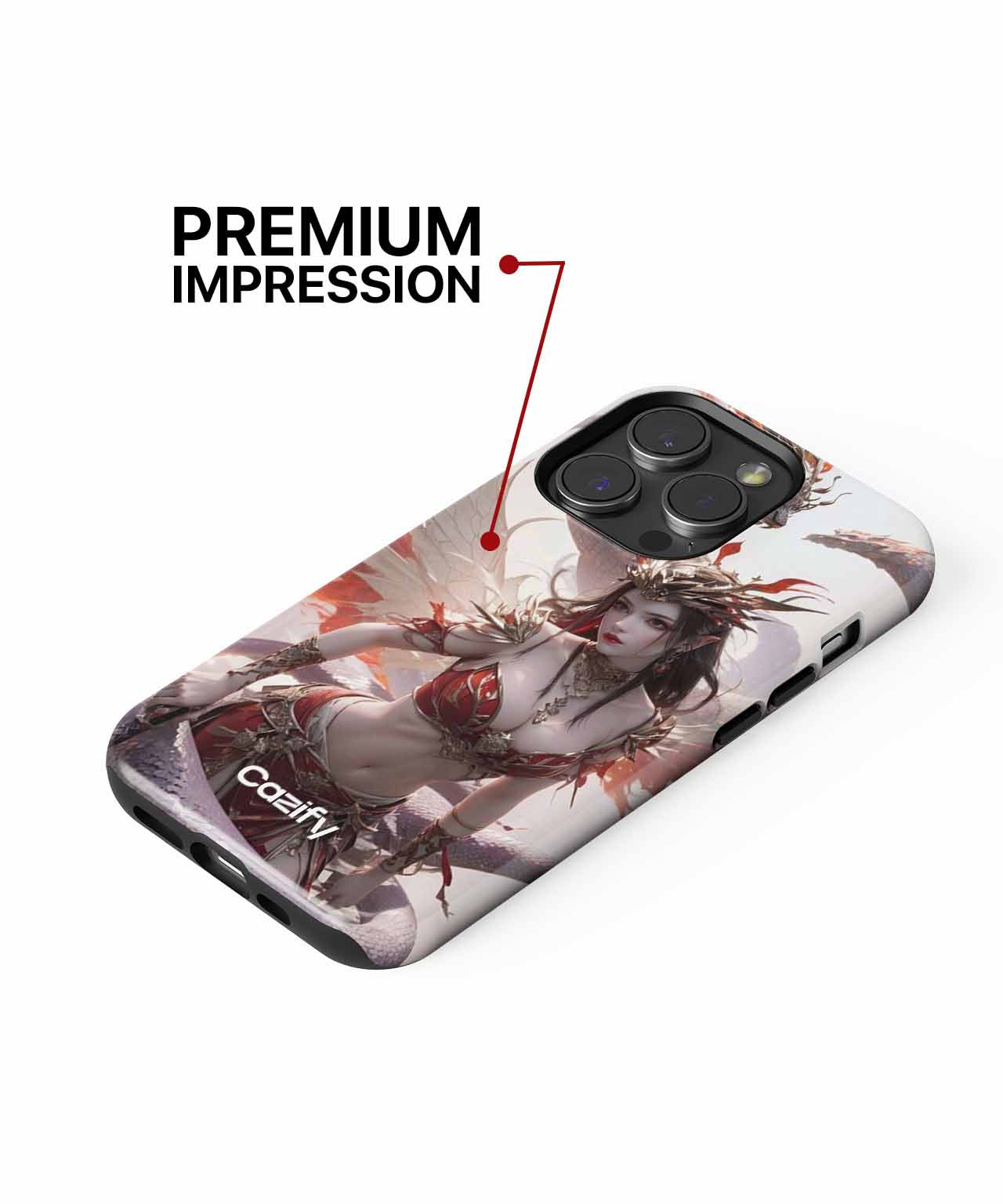 Fiery Dragon Queen in Majestic Battle iPhone case Case Cazify - Delivery Canada