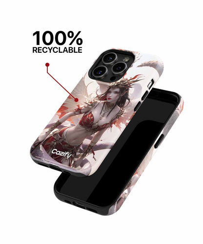 Fiery Dragon Queen in Majestic Battle iPhone case Case Cazify - Delivery Canada