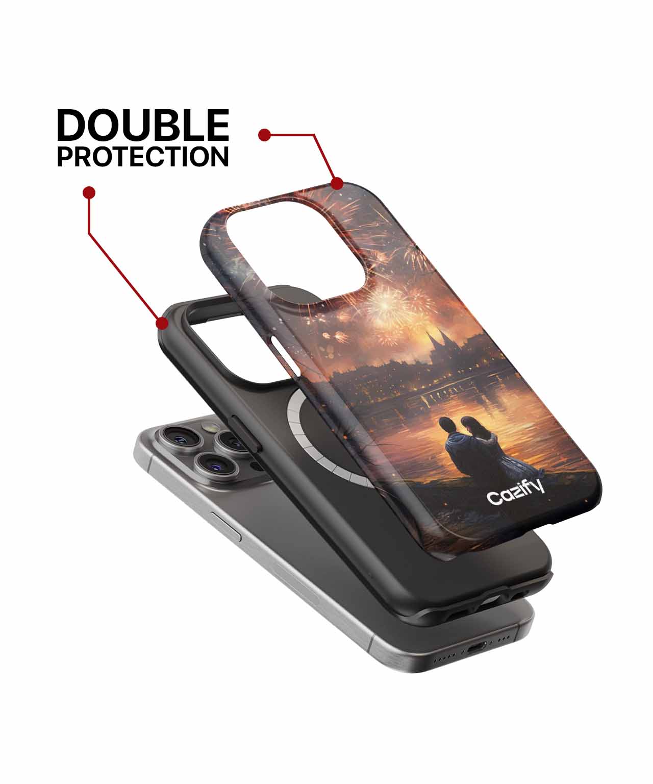 Fiery Night Love under Stars iPhone case Case Cazify - Delivery Canada