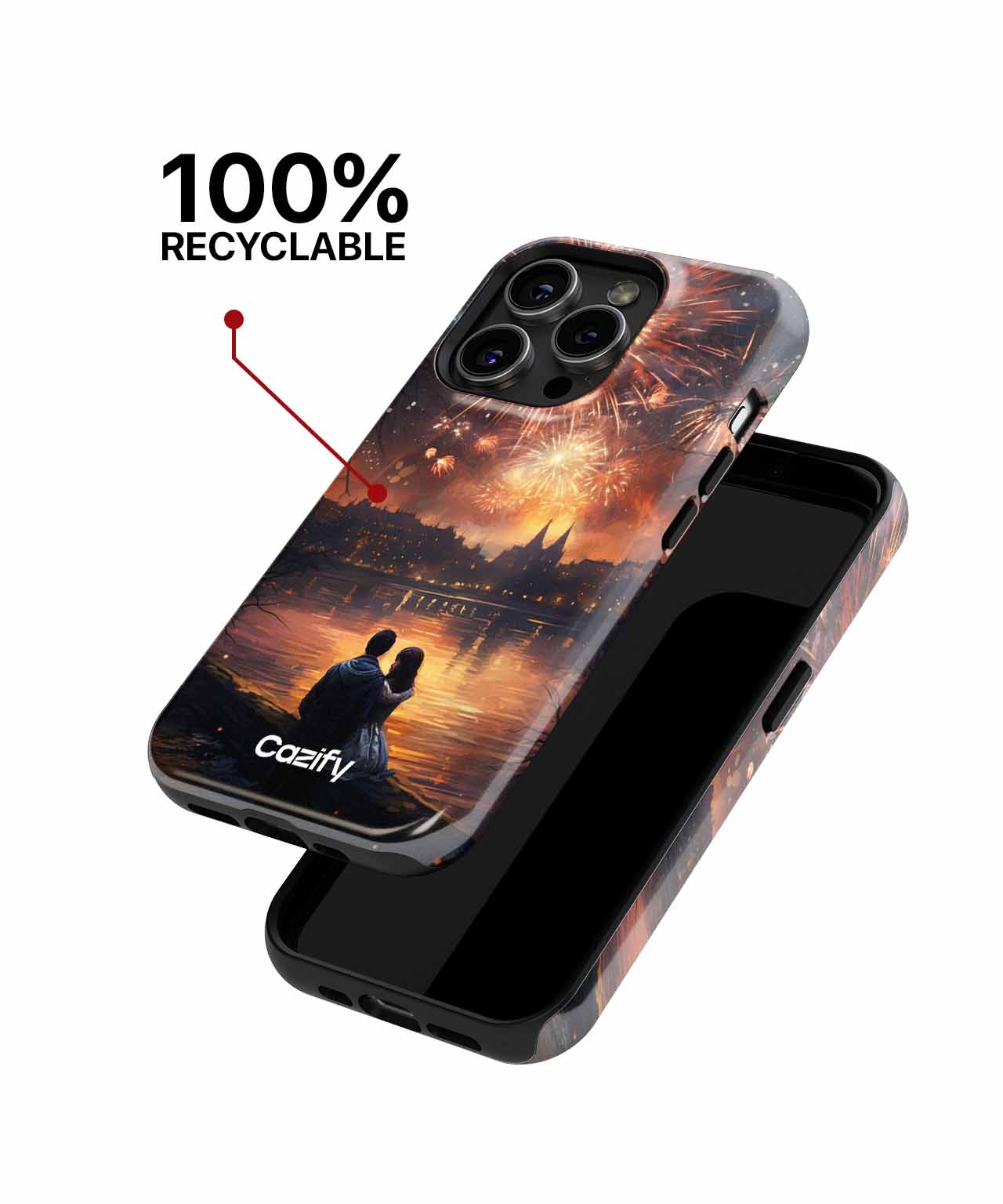 Fiery Night Love under Stars iPhone case Case Cazify - Delivery Canada