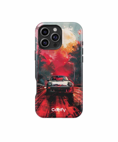 Fiery Racer in an Explosive City iPhone case Case Cazify - Delivery Canada