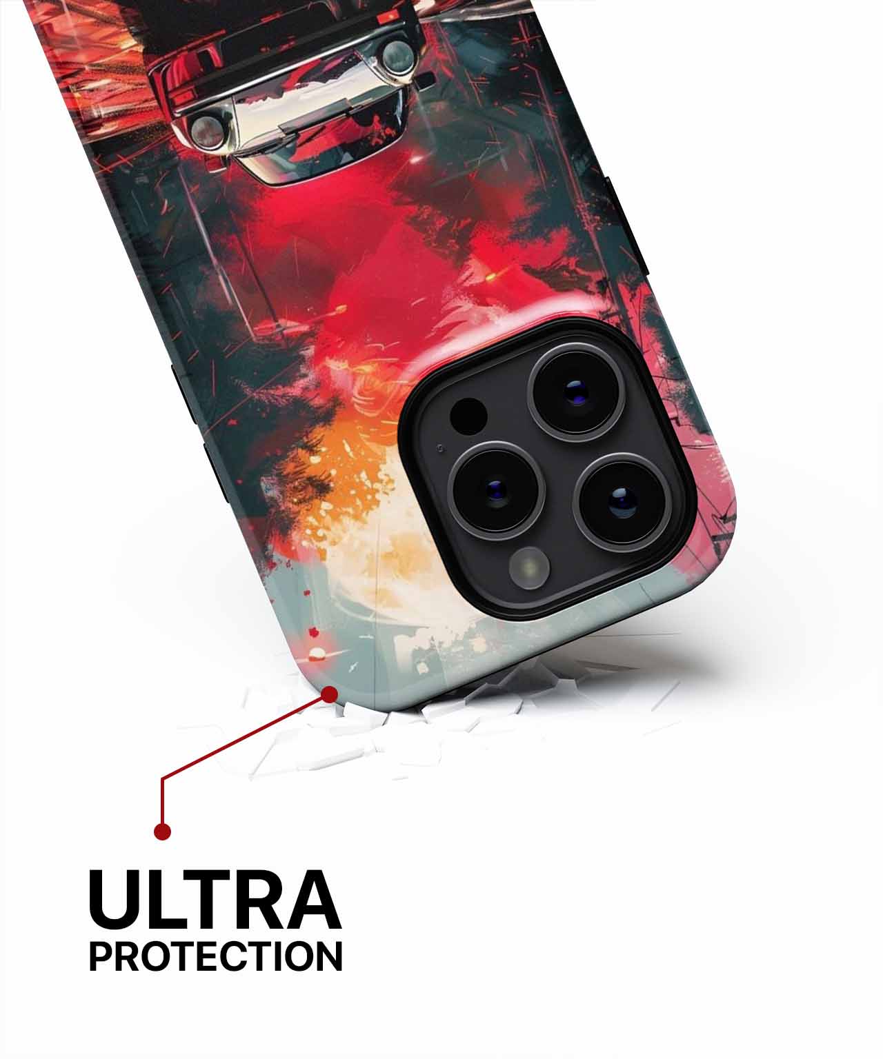 Fiery Racer in an Explosive City iPhone case Case Cazify - Delivery Canada