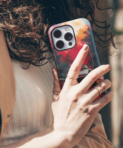 Fiery Racer in an Explosive City iPhone case Case Cazify - Delivery Canada