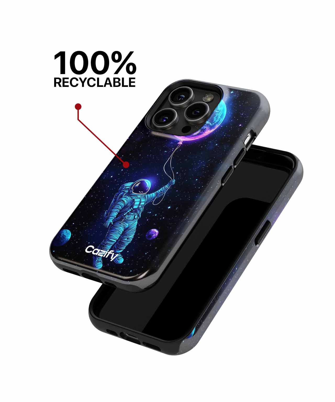 Floating Astronaut with Cosmic Balloon iPhone case Case Cazify - Delivery Canada