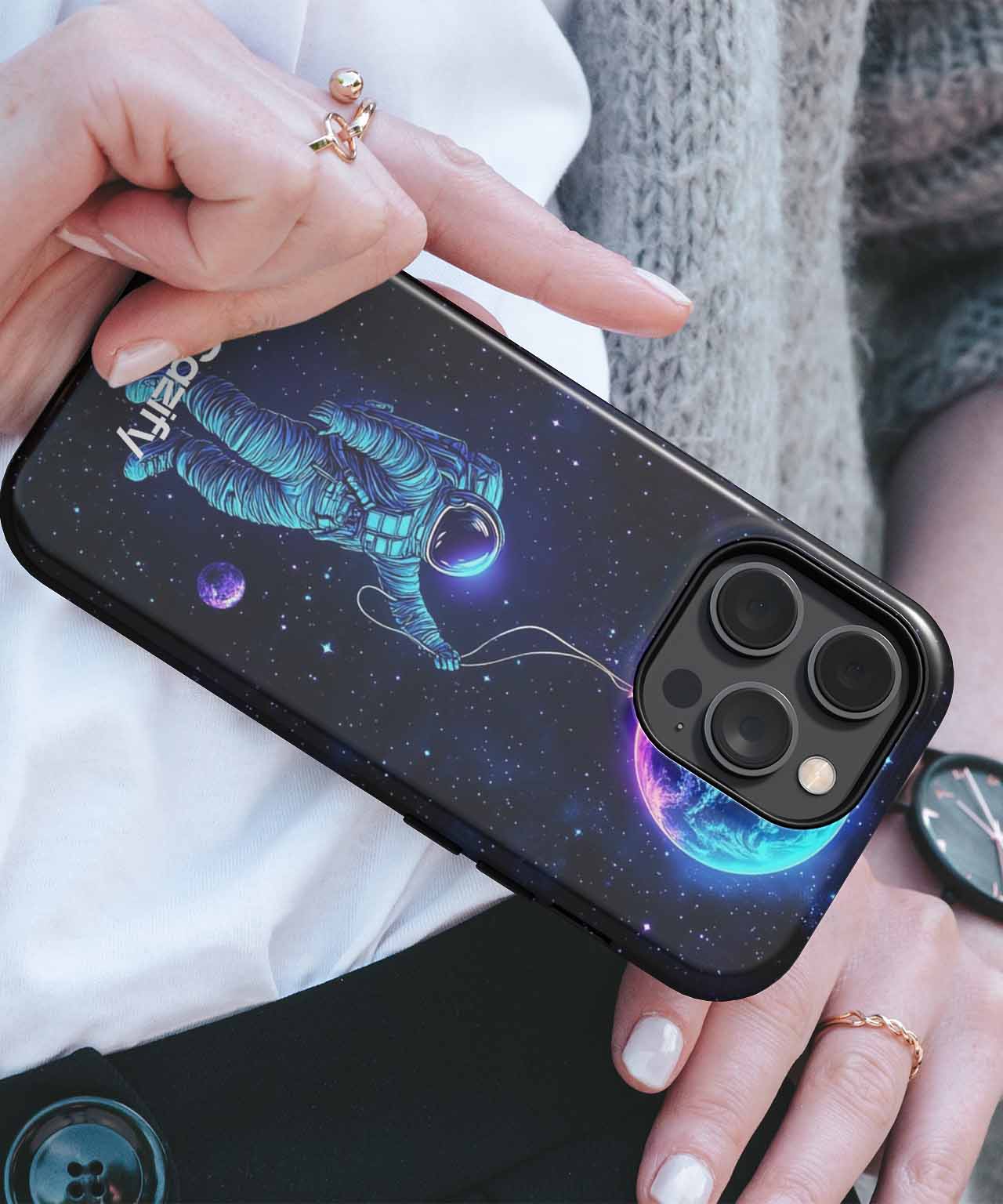 Floating Astronaut with Cosmic Balloon iPhone case Case Cazify - Delivery Canada
