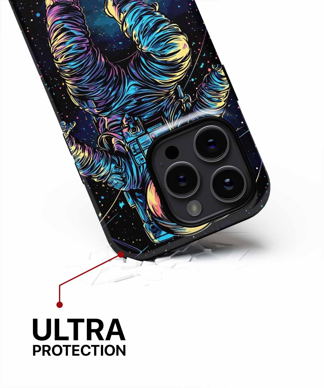 Floating in Cosmic Funky Colors iPhone case Case Cazify - Delivery Canada