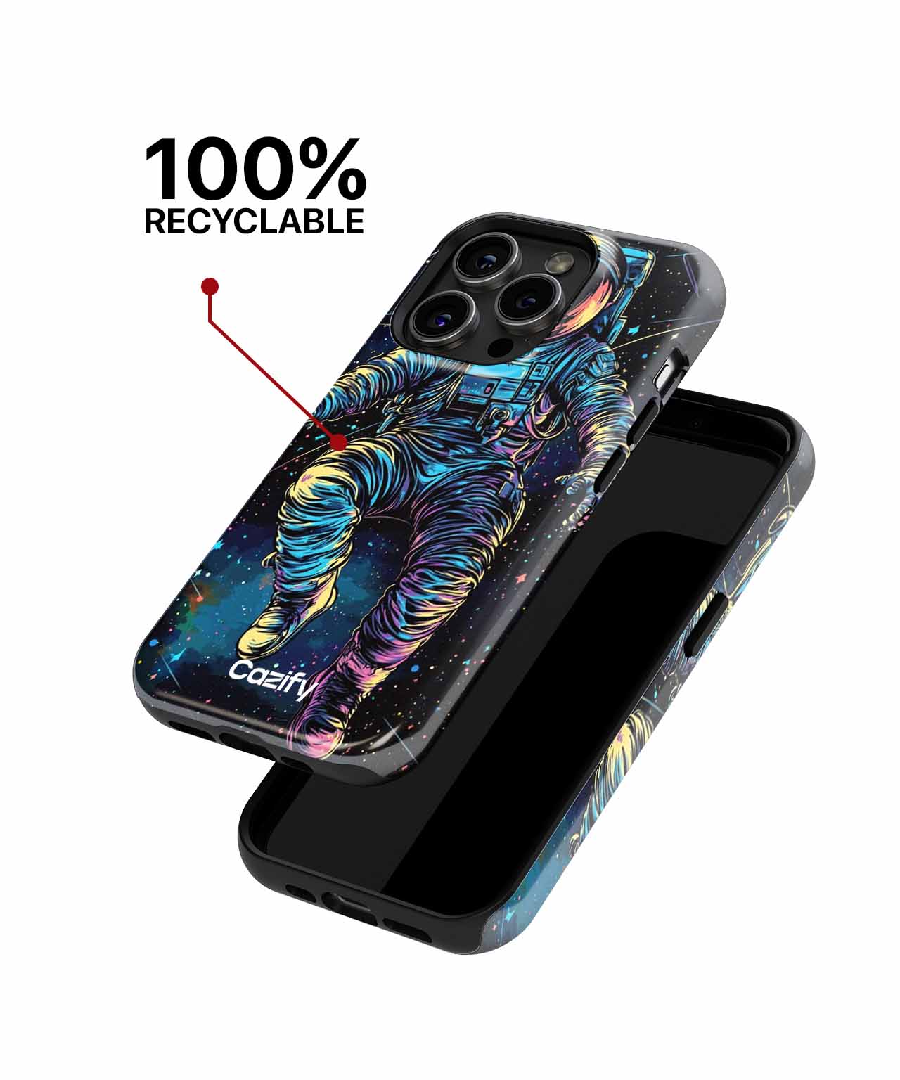 Floating in Cosmic Funky Colors iPhone case Case Cazify - Delivery Canada