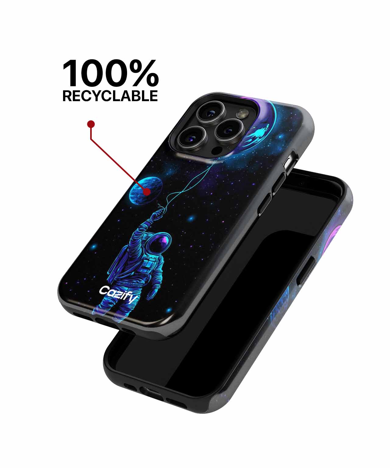Floating in Space with a Balloon Adventure iPhone case Case Cazify - Delivery Canada