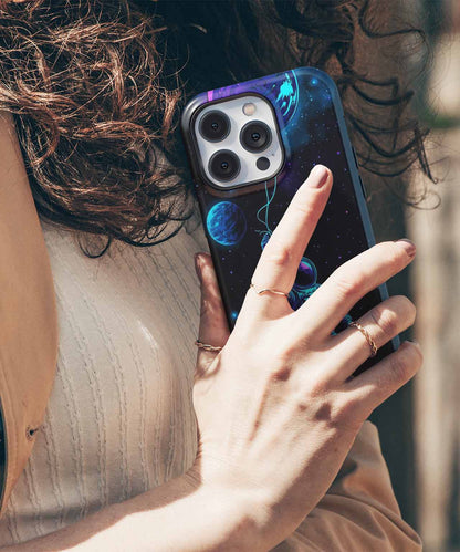 Floating in Space with a Balloon Adventure iPhone case Case Cazify - Delivery Canada