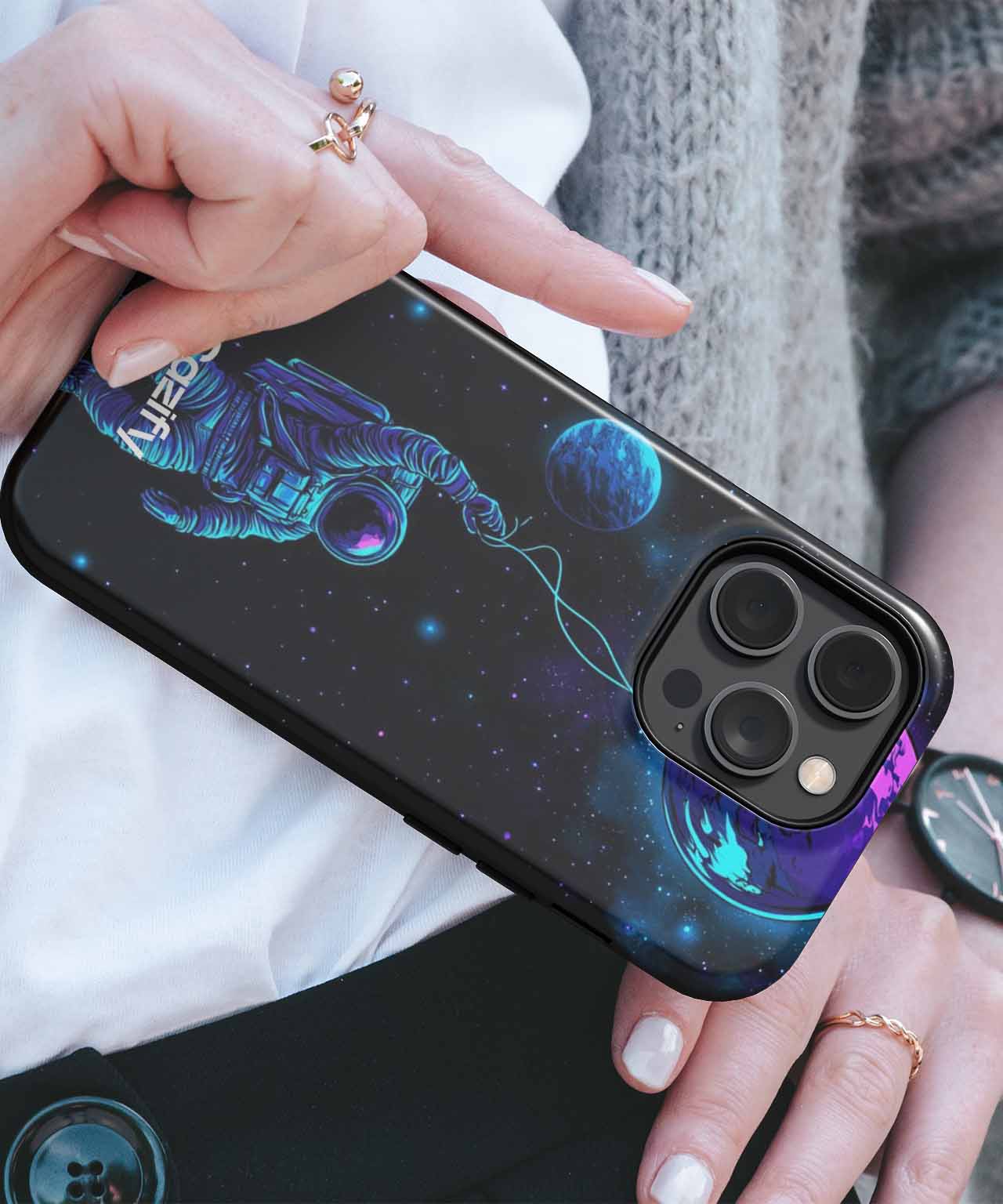 Floating in Space with a Balloon Adventure iPhone case Case Cazify - Delivery Canada