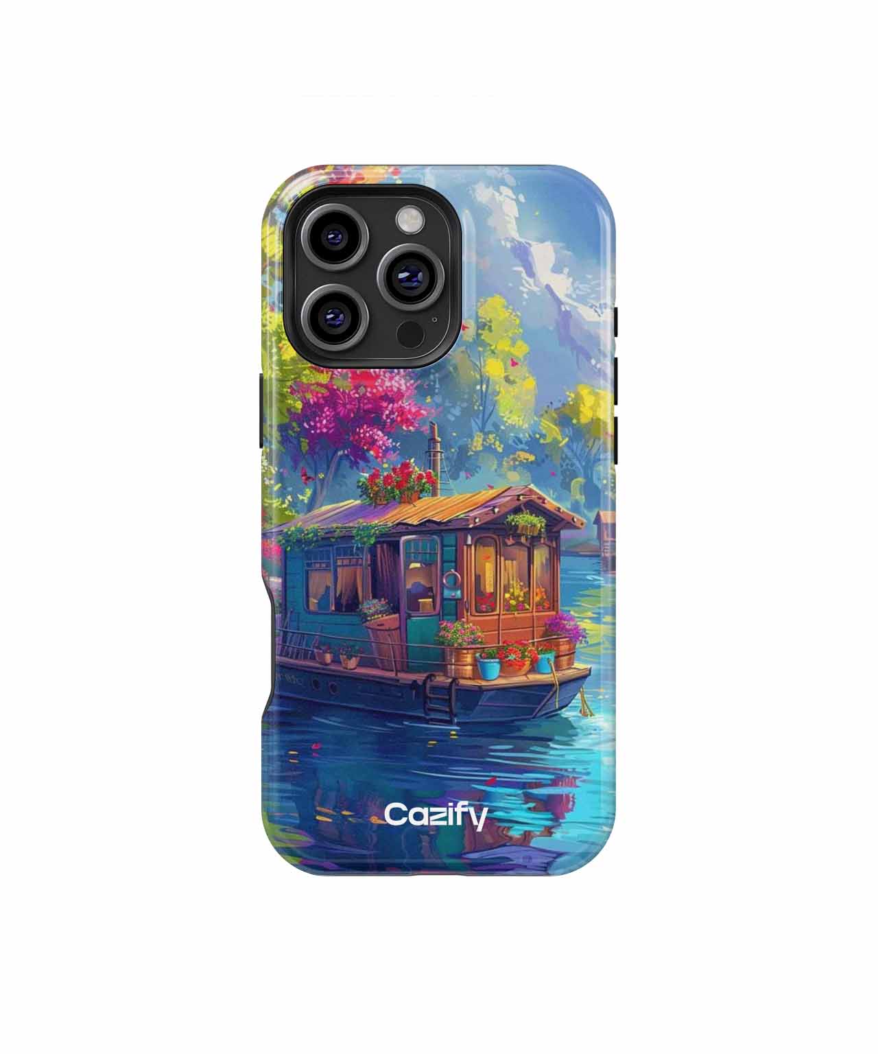 Floating Oasis of Colorful Serenity iPhone case Case Cazify - Delivery Canada