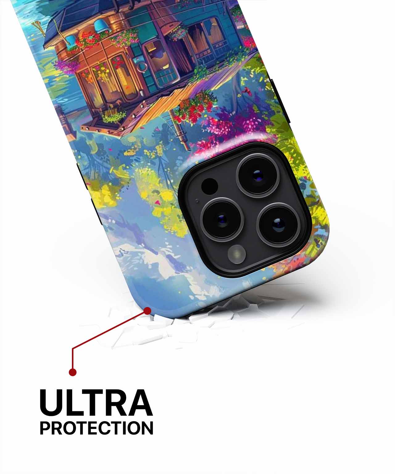 Floating Oasis of Colorful Serenity iPhone case Case Cazify - Delivery Canada
