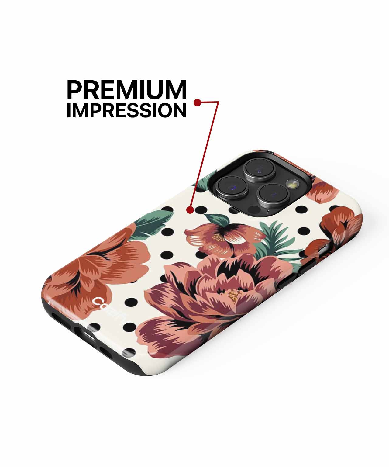 Floral Delight with Playful Polka Dots iPhone case Case Cazify - Delivery Canada