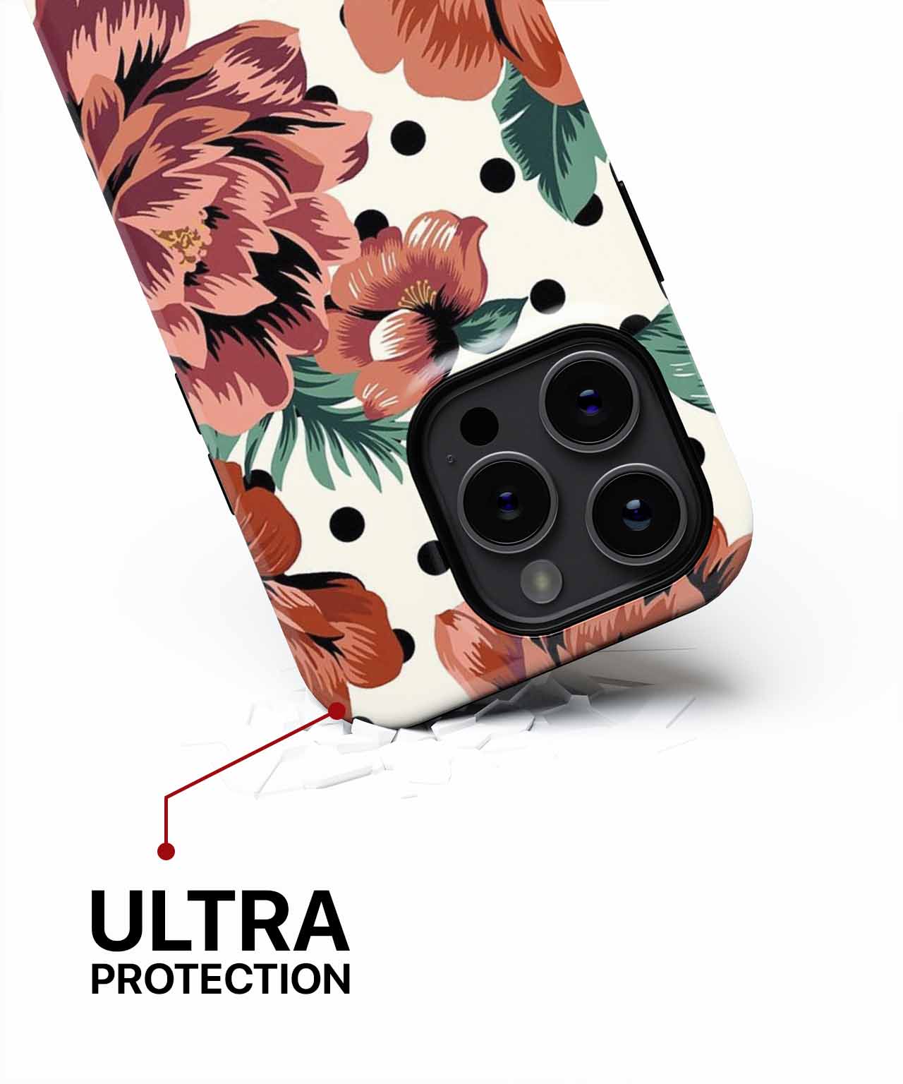 Floral Delight with Playful Polka Dots iPhone case Case Cazify - Delivery Canada