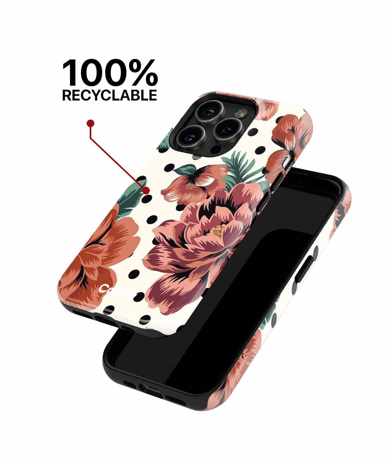 Floral Delight with Playful Polka Dots iPhone case Case Cazify - Delivery Canada