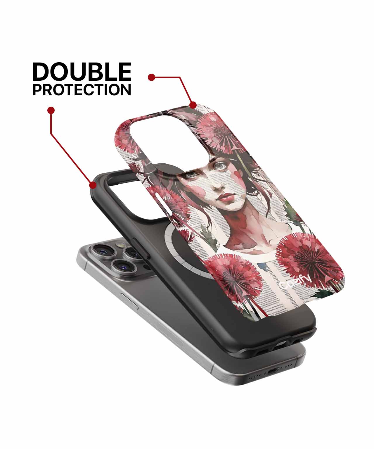 Floral Fantasy with a Vintage Twist iPhone case Case Cazify - Delivery Canada