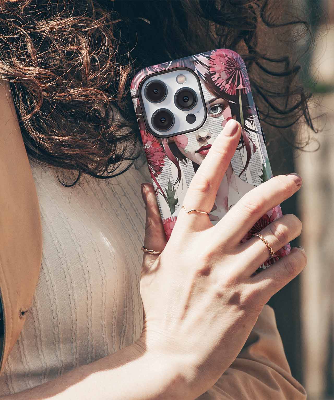 Floral Fantasy with a Vintage Twist iPhone case Case Cazify - Delivery Canada