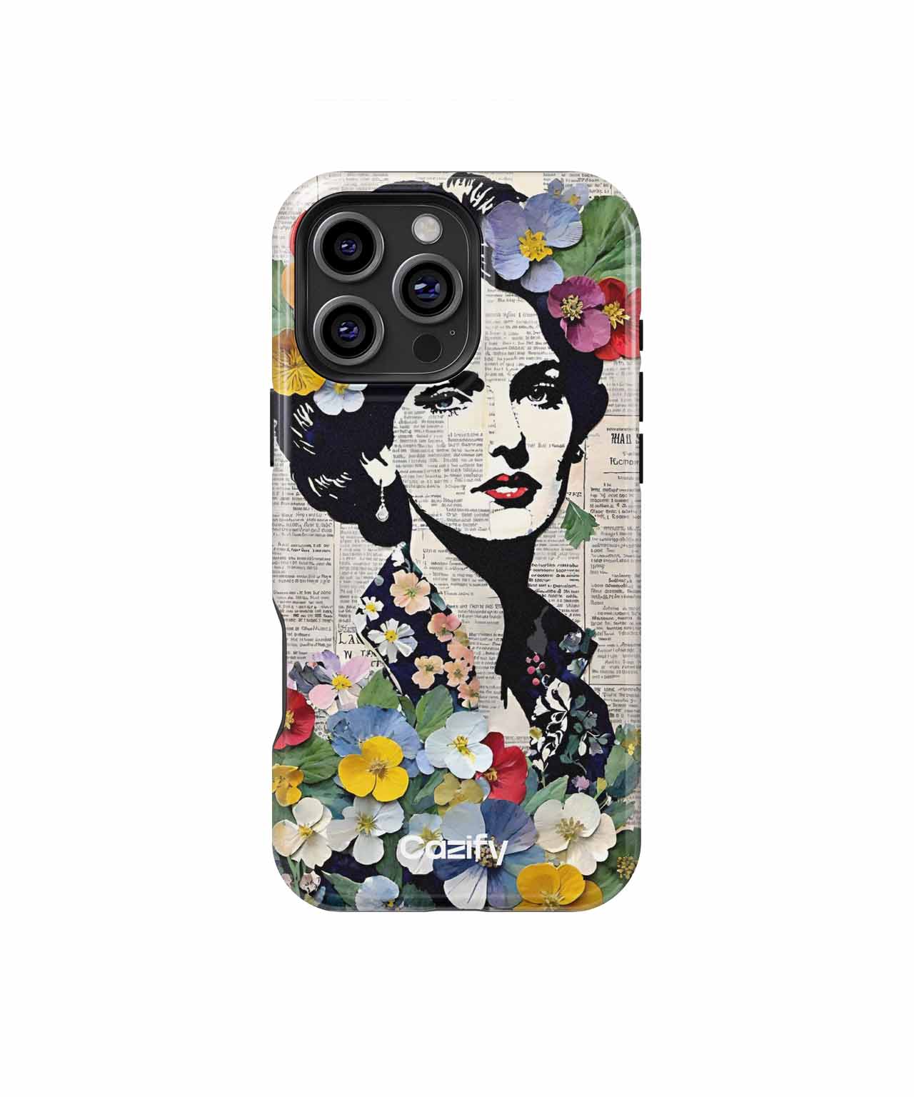 Floral Fashionista with Vintage Vibes iPhone case Case Cazify - Delivery Canada