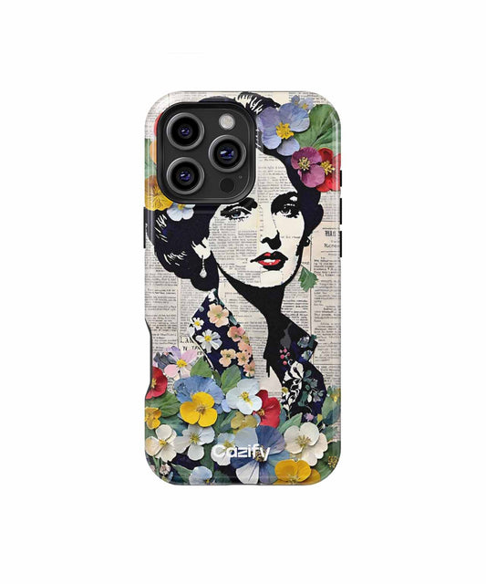 Floral Fashionista with Vintage Vibes iPhone case Case Cazify - Delivery Canada