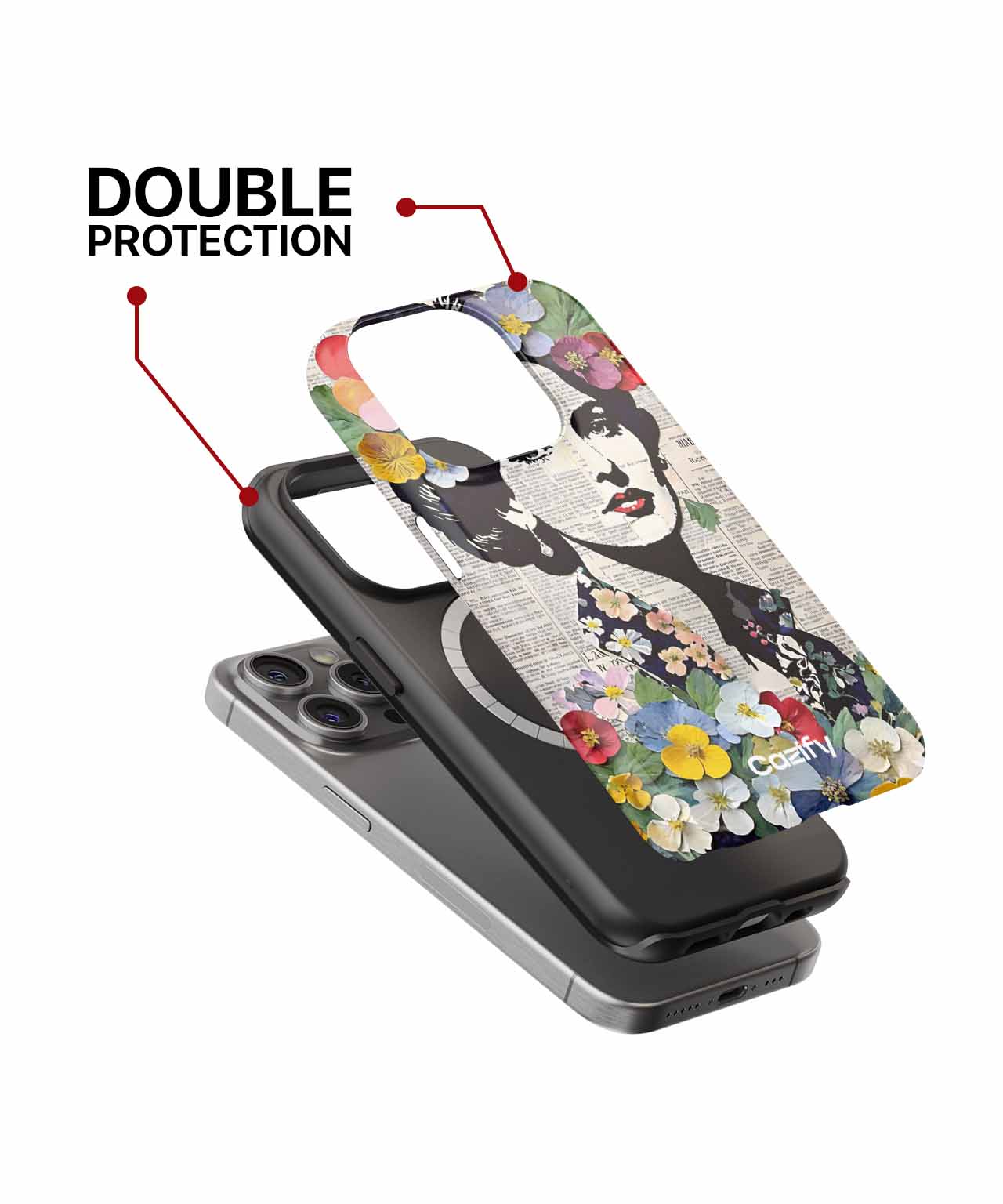 Floral Fashionista with Vintage Vibes iPhone case Case Cazify - Delivery Canada