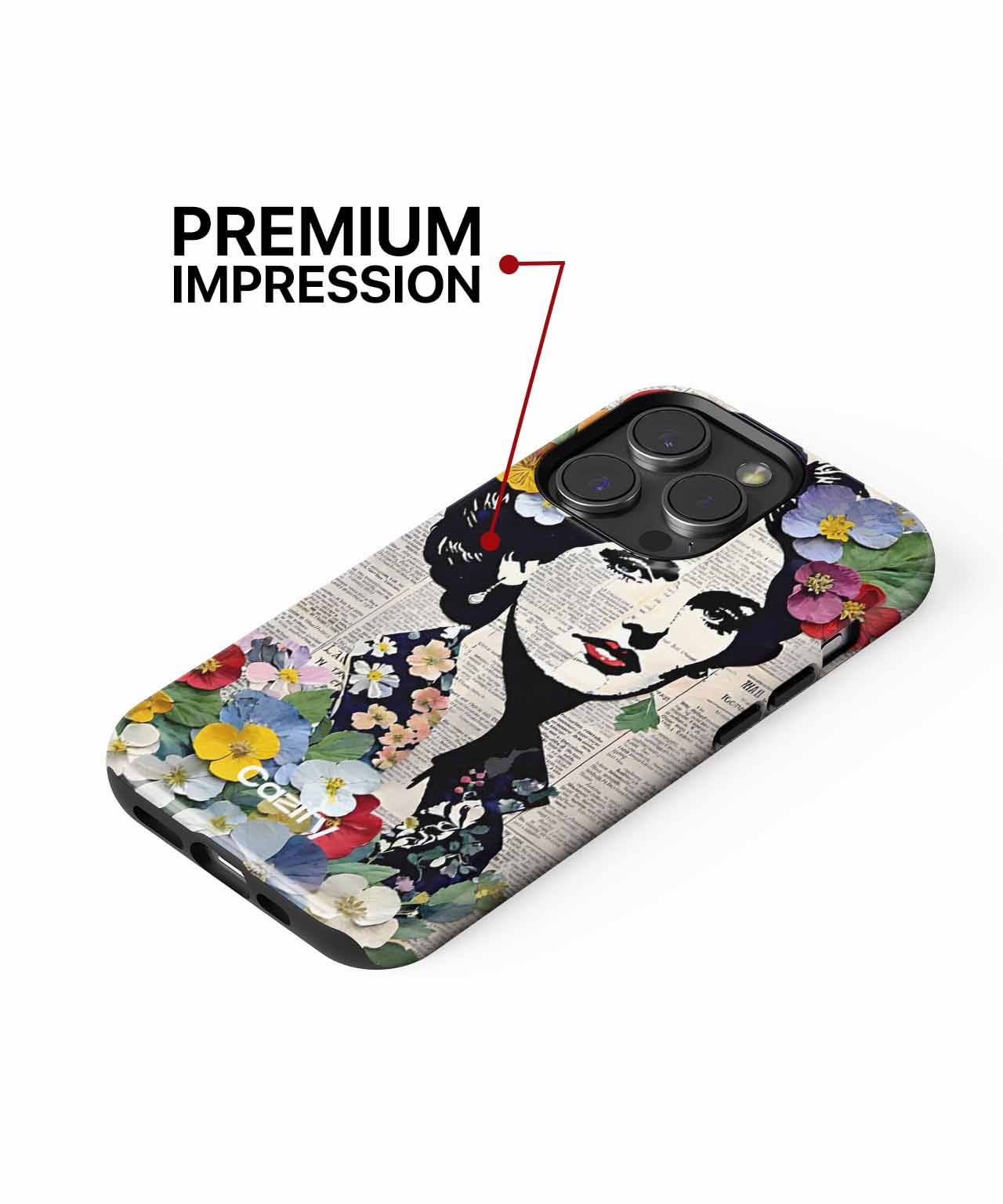 Floral Fashionista with Vintage Vibes iPhone case Case Cazify - Delivery Canada