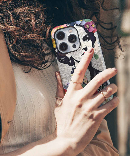 Floral Fashionista with Vintage Vibes iPhone case Case Cazify - Delivery Canada