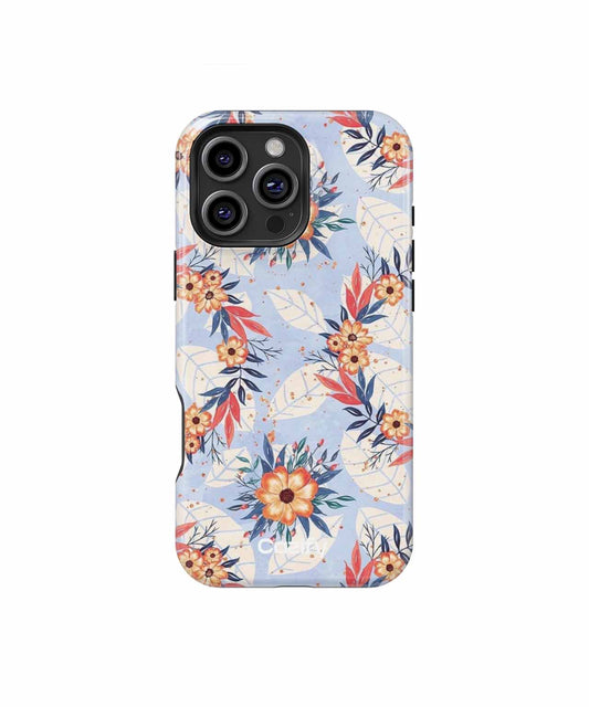 Floral Fiesta Delightful Blue Pattern iPhone case Case Cazify - Delivery Canada