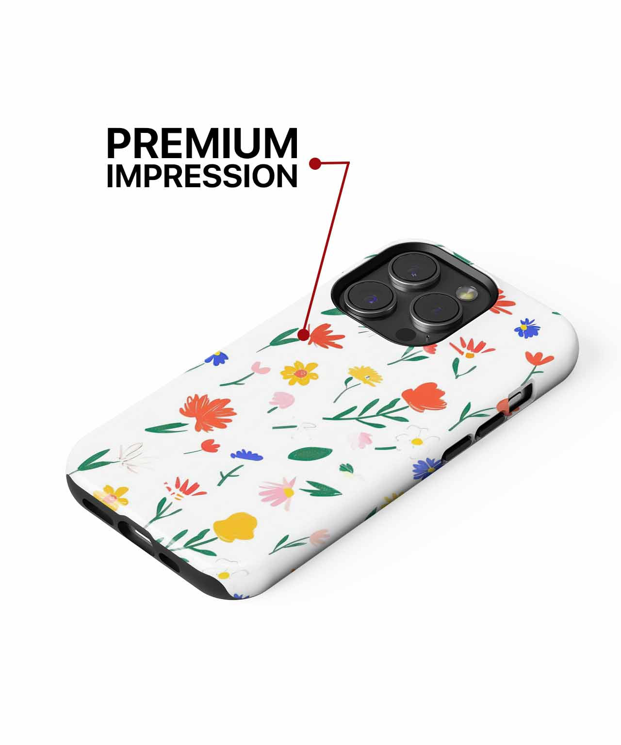 Floral Fiesta on a White Canvas iPhone case Case Cazify - Delivery Canada