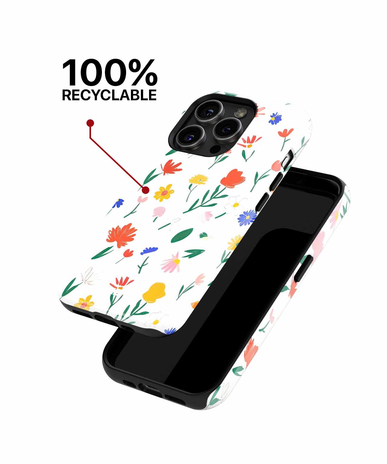 Floral Fiesta on a White Canvas iPhone case Case Cazify - Delivery Canada