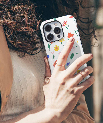 Floral Fiesta on a White Canvas iPhone case Case Cazify - Delivery Canada