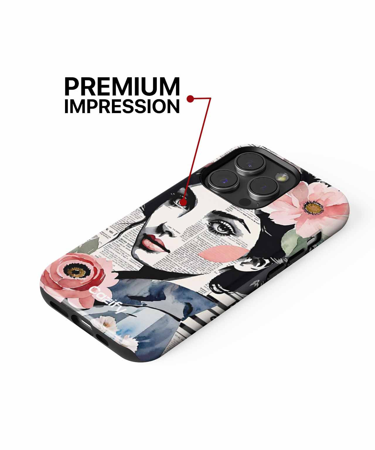 Floral Fusion with Artistic Flair iPhone case Case Cazify - Delivery Canada