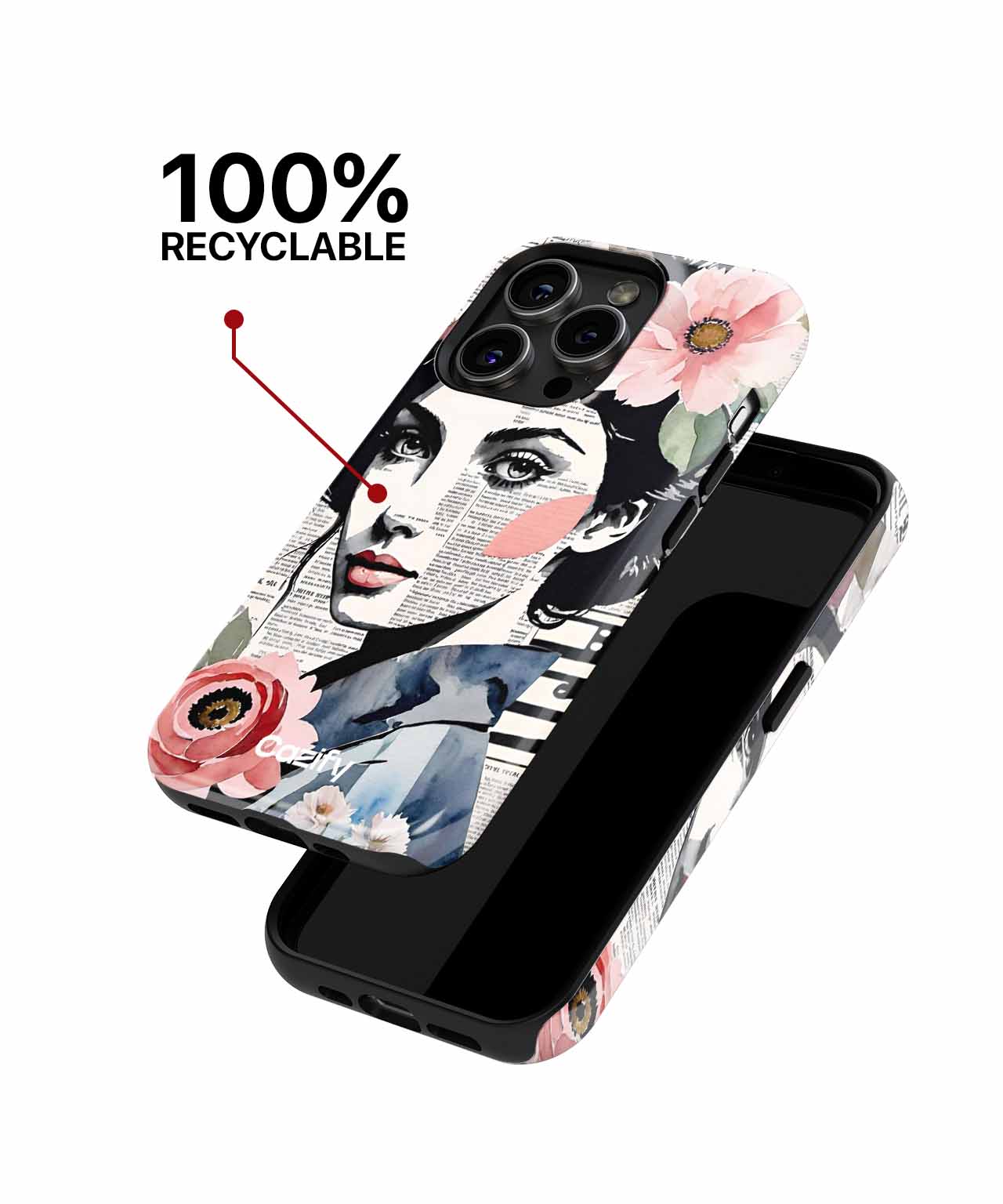 Floral Fusion with Artistic Flair iPhone case Case Cazify - Delivery Canada
