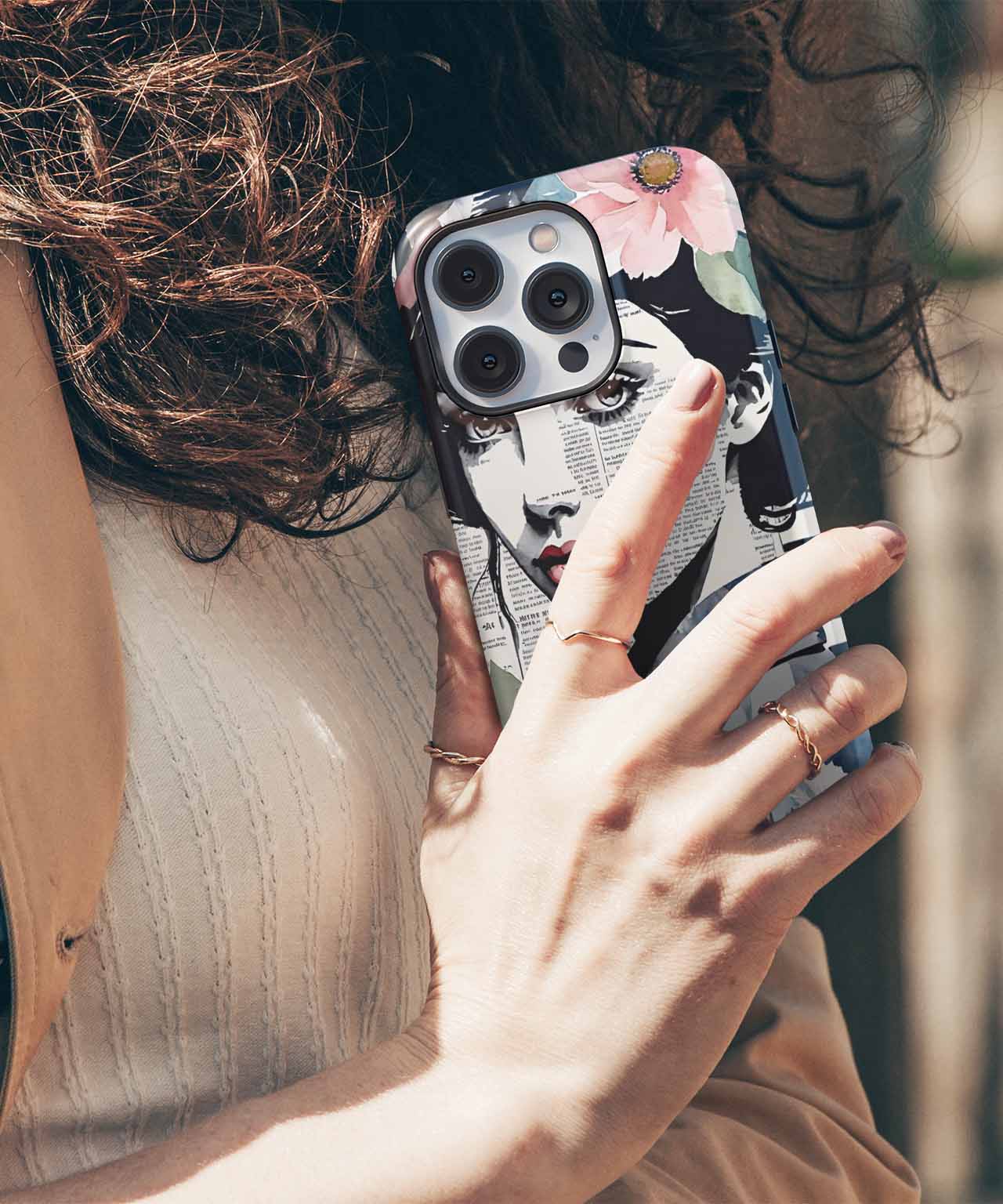 Floral Fusion with Artistic Flair iPhone case Case Cazify - Delivery Canada