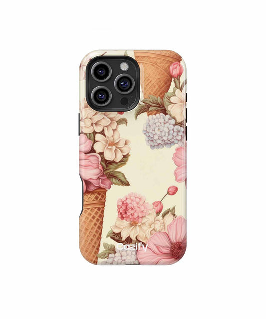 Floral Ice Cream Cone Delight iPhone case Case Cazify - Delivery Canada