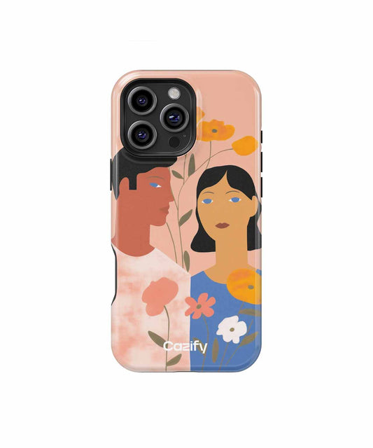 Floral Love Story in Bold Colors iPhone case Case Cazify - Delivery Canada