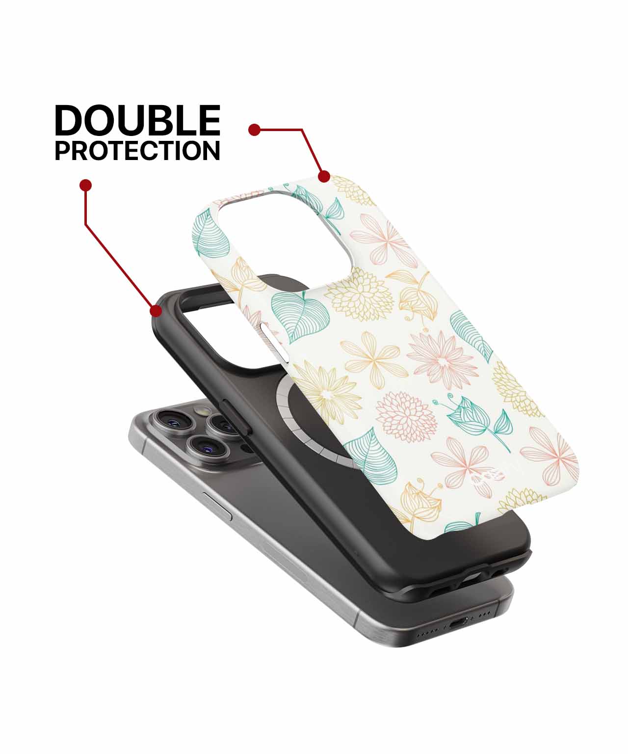 Floral Whimsy in Pastel Wonderland iPhone case Case Cazify - Delivery Canada