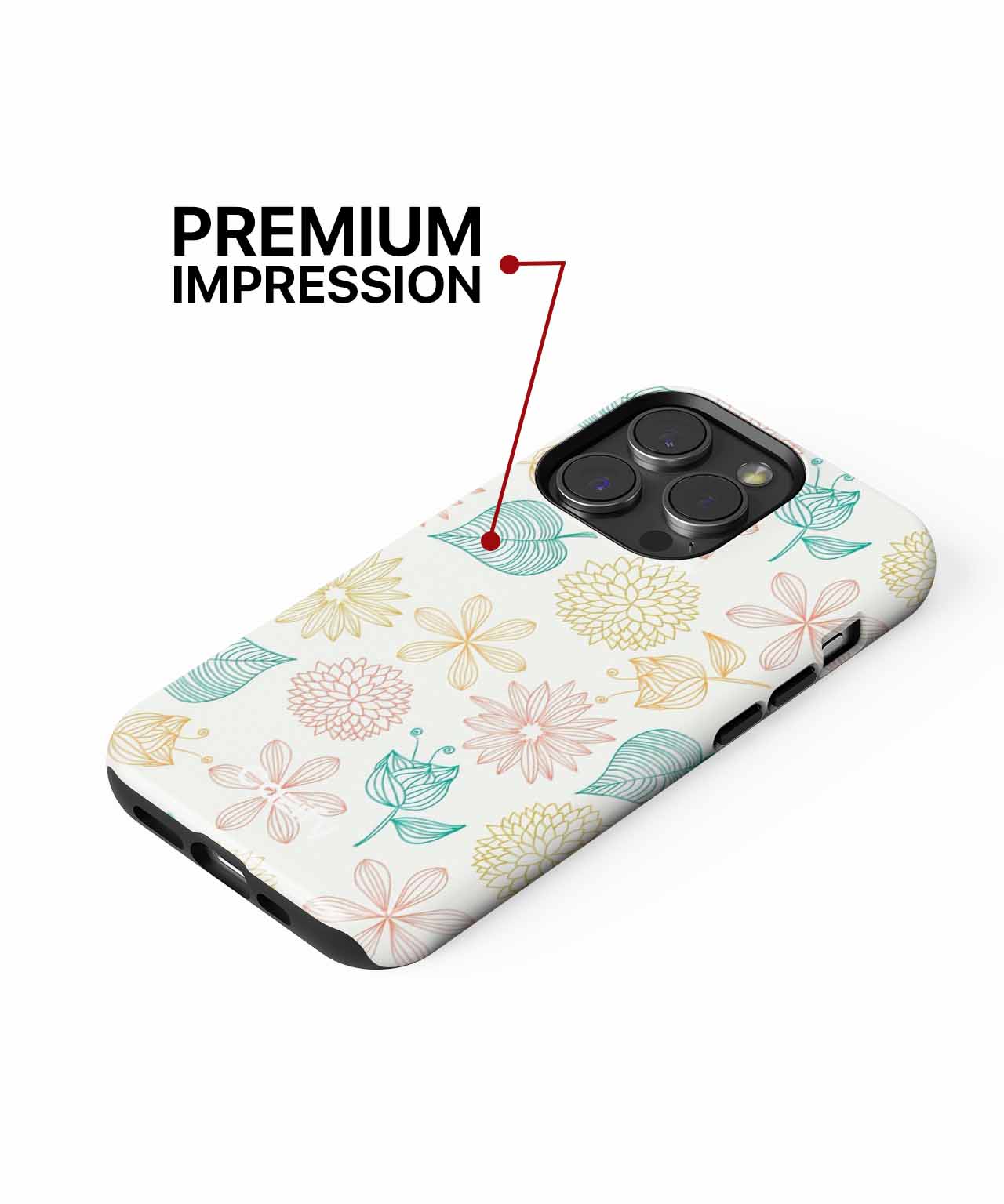 Floral Whimsy in Pastel Wonderland iPhone case Case Cazify - Delivery Canada