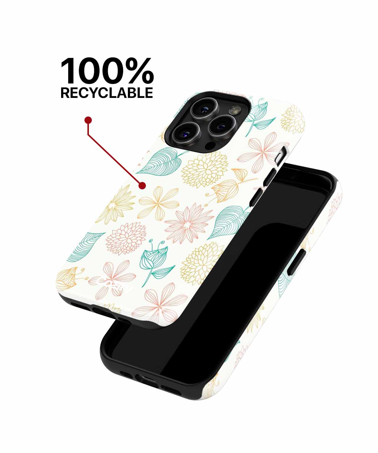 Floral Whimsy in Pastel Wonderland iPhone case Case Cazify - Delivery Canada