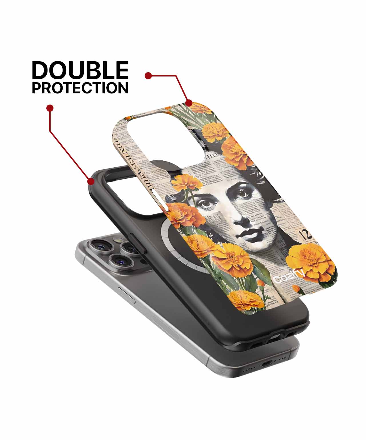 Flower Power Meets Vintage Chic iPhone case Case Cazify - Delivery Canada