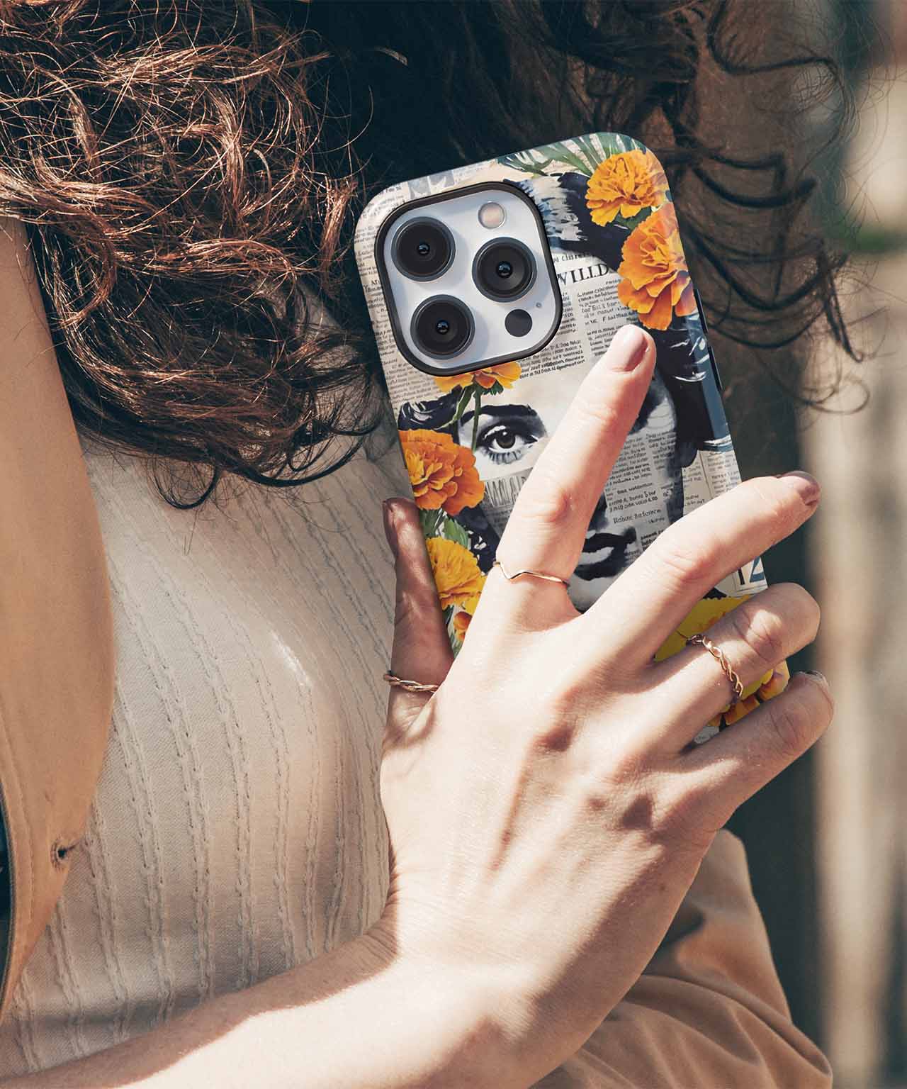 Flower Power Meets Vintage Chic iPhone case Case Cazify - Delivery Canada