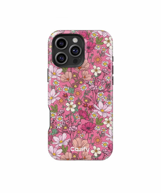 Flowery Delight on a Pink Canvas iPhone case Case Cazify - Delivery Canada