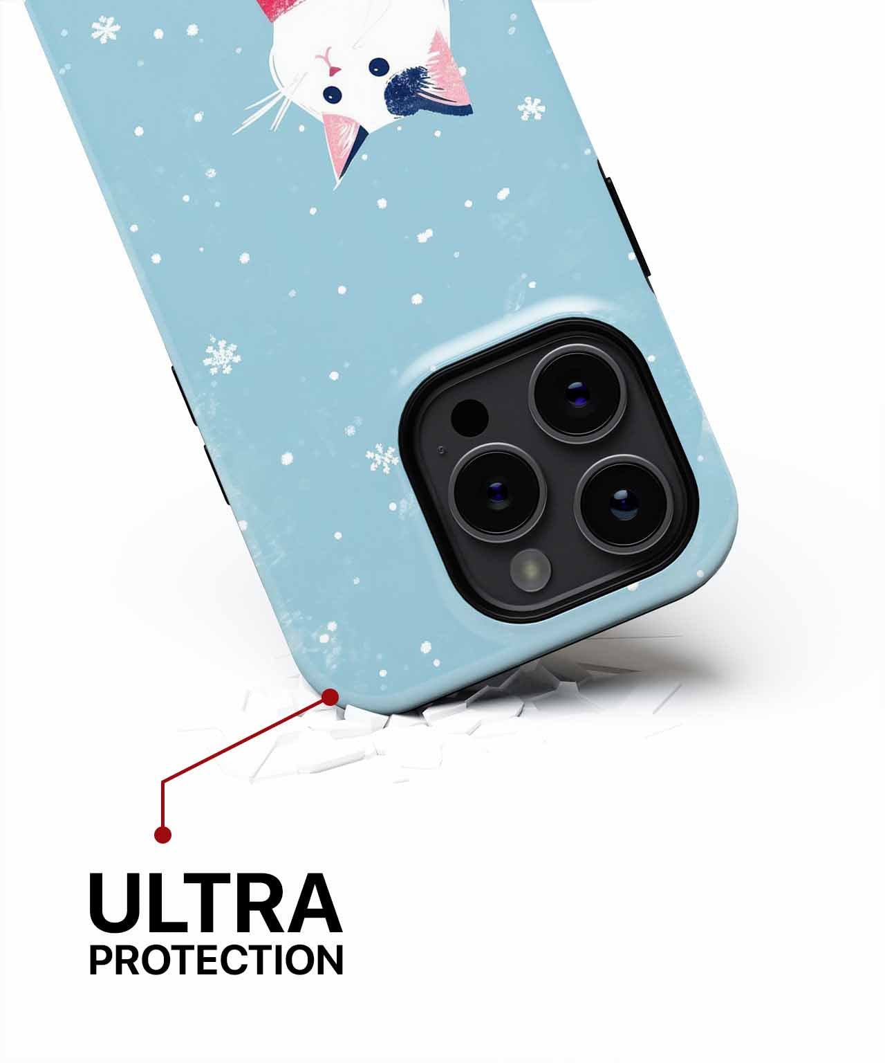 Fluffy Cat Enjoying Winter Wonderland iPhone case Case Cazify - Delivery Canada