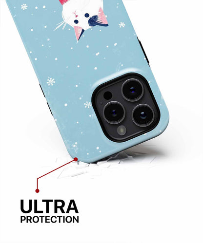 Fluffy Cat Enjoying Winter Wonderland iPhone case Case Cazify - Delivery Canada