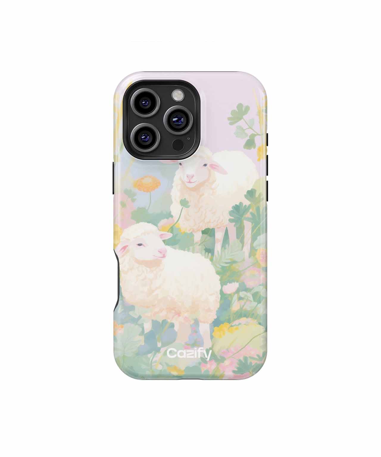 Fluffy Sheep frolicking in a Floral Paradise iPhone case Case Cazify - Delivery Canada